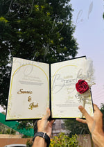 Load image into Gallery viewer, The Beautiful Black Booklet With Attractive Nikah Pen | DEL-082
