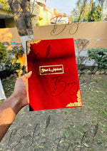 Load image into Gallery viewer, Charming Maroon Nikah Booklet with Golden Details | NB-009
