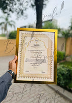 Load image into Gallery viewer, Nikah Certificate with Name &amp; Arabic Ayat | NC-083
