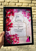 Load image into Gallery viewer, Nikah Certificate With Classic Pink Flower Design | NC-107
