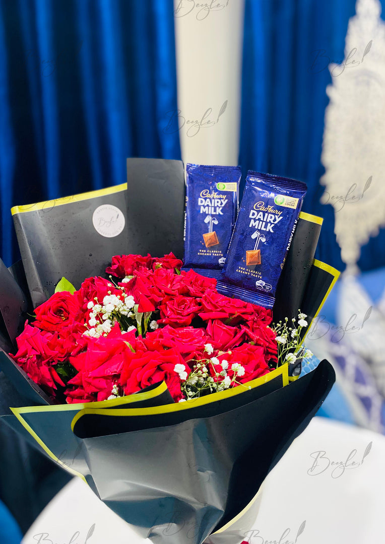 Red Roses and Chocolate Bouquet | BCG-148