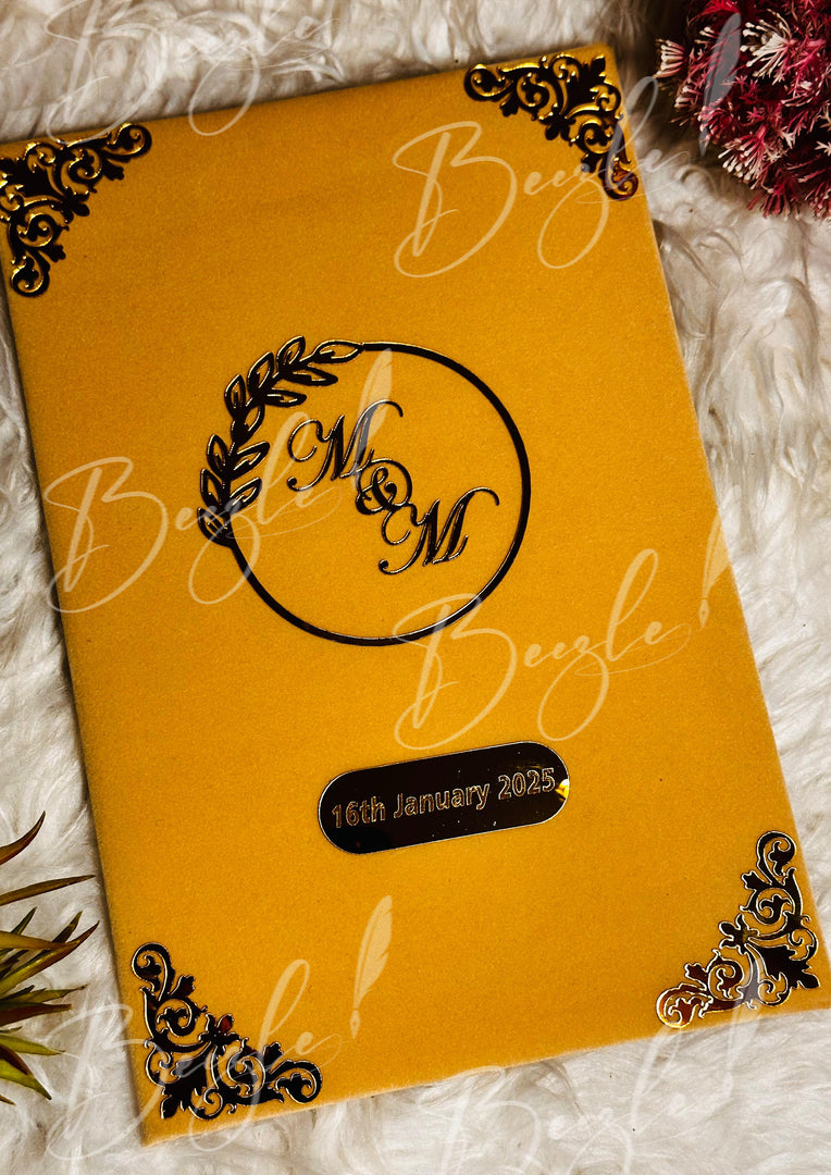 The Luxurious Customized Beige Nikah Booklet With Box | BOX-009