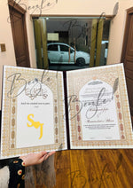 Load image into Gallery viewer, The Maroon Nikkah Booklet With Attractive Nikah Certificate | NB-005
