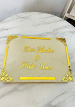 Load image into Gallery viewer, The Attractive White Booklet Box with Golden Details | BOX-004