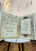 Load image into Gallery viewer, The Beautiful Nikkah Booklet With Thumb Impression &amp; Nikah Certificate | NB-011
