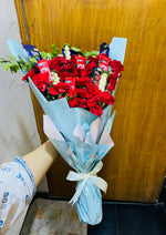 Load image into Gallery viewer, Red Roses &amp; Chocolate Bloom Bouquet | BCG-101
