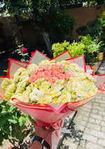 Load image into Gallery viewer, Pink &amp; White Rose Bouquet | BCG-105
