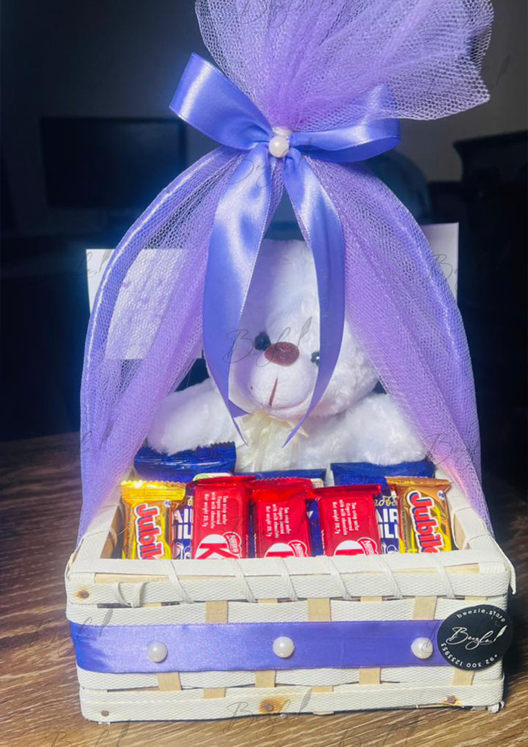 Teddy and Chocolate Gift Basket | GB-190