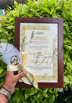 Load image into Gallery viewer, The Nikkah Certificate With Attractive Qubool Hai Nikah Pen | DEL-089
