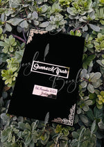 Load image into Gallery viewer, Beautiful Black Nikah Booklet with Customized Golden Name | NB-028
