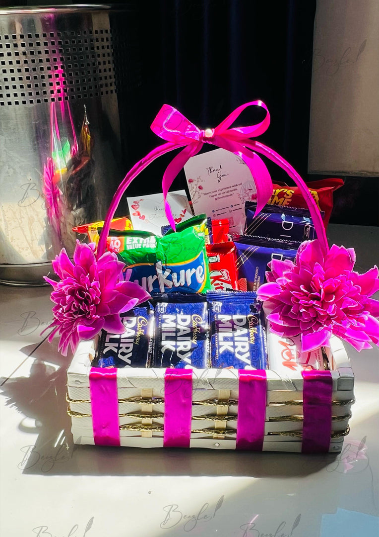 Pink Chocolate Gift Basket  GB-134