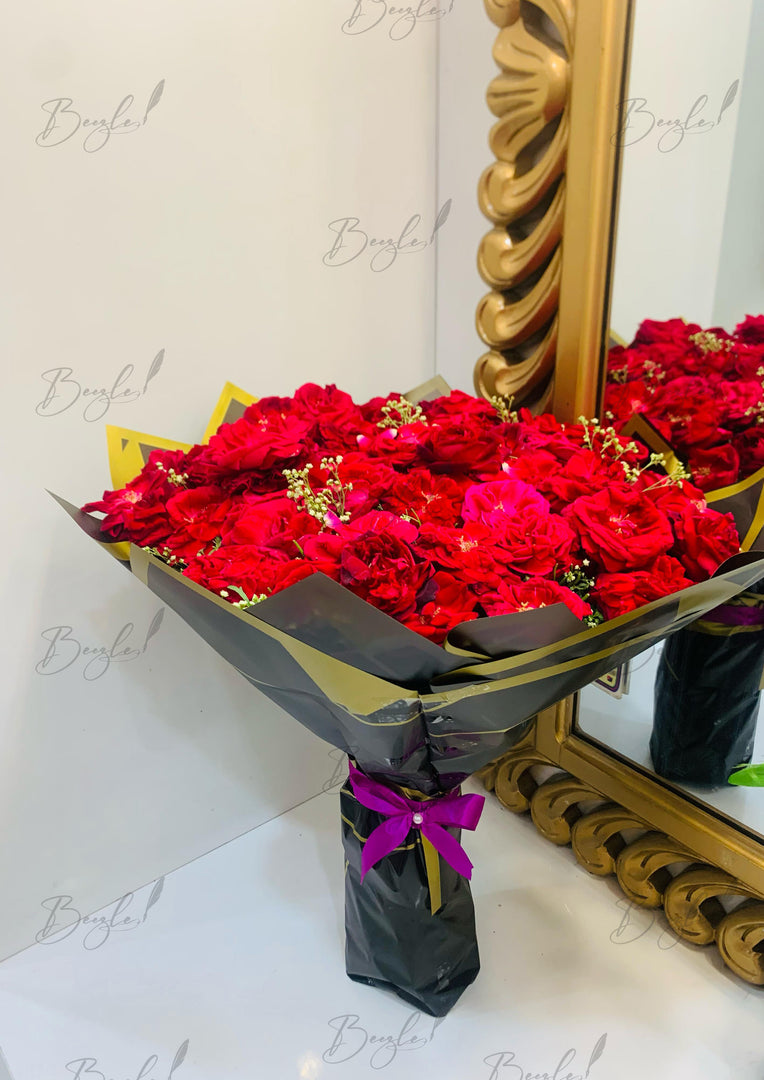 Crimson Luxe Rose Bouquet | BCG-072