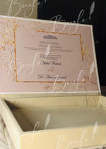 Load image into Gallery viewer, Beautiful Personalized White Nikah Booklet Box with Golden Details | BOX-011
