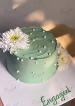 Load image into Gallery viewer, Mint Green Engagement Cake | GC-123
