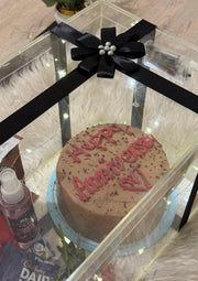 LED Transparent Gift Box with Cake & Photos |  GBO-082