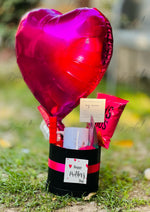 Load image into Gallery viewer, Heart Balloon Gift Basket with Snacks | GB-111

