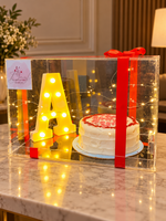 Load image into Gallery viewer, “Birthday Box Duo” – Cake Gift Box with LED Alphabet &amp; Lights |GC-069