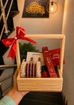 Load image into Gallery viewer, Red &amp; Gold Festive Gift Basket | GB-139