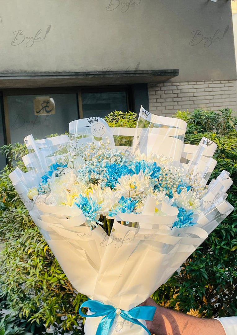 Blue Blossom Fresh Flower Bouquet | BCG-229