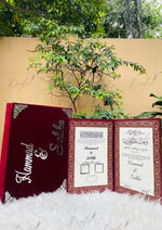 Load image into Gallery viewer, Custom Velvet Nikkah Booklet | BOX-016

