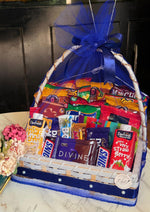 Load image into Gallery viewer, Blue Gift Basket with Heart Balloons | GB-178
