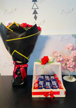 Load image into Gallery viewer, Rose Bouquet with Dairy Milk Gift Box | GDEL-145

