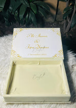 Load image into Gallery viewer, The Attractive White Booklet Box with Golden Details | BOX-004