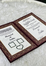 Load image into Gallery viewer, Custom Velvet Nikkah Booklet | BOX-016
