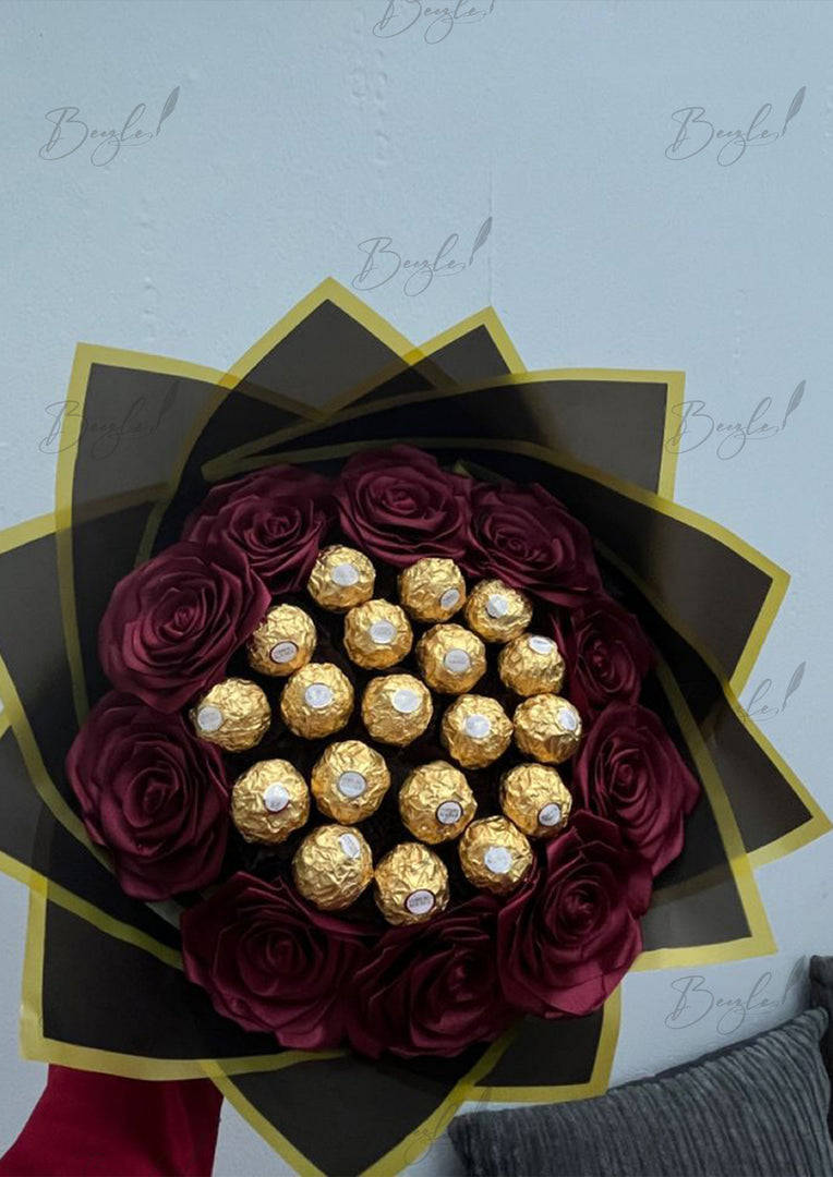 Ferrero Rocher and Rose Bouquet Gift | BCG-151