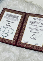 Load image into Gallery viewer, Custom Velvet Nikkah Booklet | BOX-016
