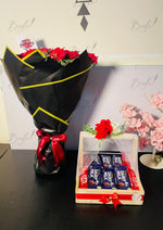 Load image into Gallery viewer, Rose Bouquet with Dairy Milk Gift Box | GDEL-145
