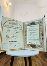 Load image into Gallery viewer, The Beautiful Nikkah Booklet With Thumb Impression &amp; Nikah Certificate | NB-011