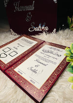 Load image into Gallery viewer, Custom Velvet Nikkah Booklet | BOX-016
