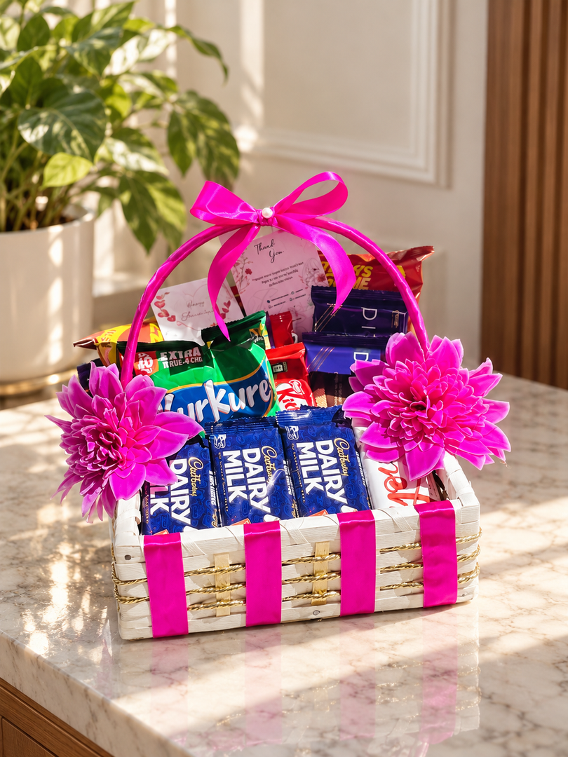 Pink Chocolate Gift Basket  GB-134