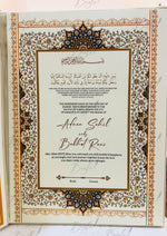 Load image into Gallery viewer, The Beautiful Nikkah Booklet With Thumb Impression &amp; Nikah Certificate | NB-011