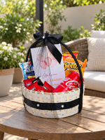 Load image into Gallery viewer, Black Snack Basket with Custom Card | GB-097