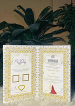 Load image into Gallery viewer, Ivory Velvet Nikah Booklet | NB-053