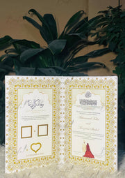 Ivory Velvet Nikah Booklet | NB-053
