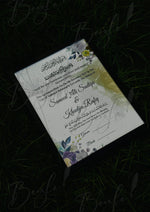 Load image into Gallery viewer, Nikah Certificate With Customized Name, Arabic Ayat, and Signature Line | NC-024
