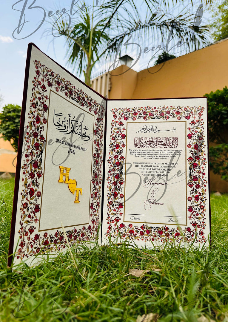 Nikkah Booklet With Beautiful Nikah Certificate | NB-008