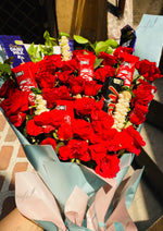 Load image into Gallery viewer, Red Roses &amp; Chocolate Bloom Bouquet | BCG-101
