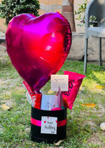 Load image into Gallery viewer, Heart Balloon Gift Basket with Snacks | GB-111
