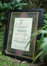 Load image into Gallery viewer, Luxury Nikah Certificate With Premium Black &amp; Golden Design | RNCF-002
