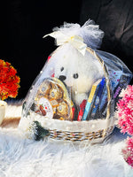 Load image into Gallery viewer, Luxurious Teddy Bear Gift Basket | GB-036
