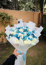 Load image into Gallery viewer, Blue Blossom Fresh Flower Bouquet | BCG-229