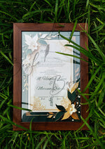 Load image into Gallery viewer, Nikah Certificate With Beautiful Leaves Design | NC-150
