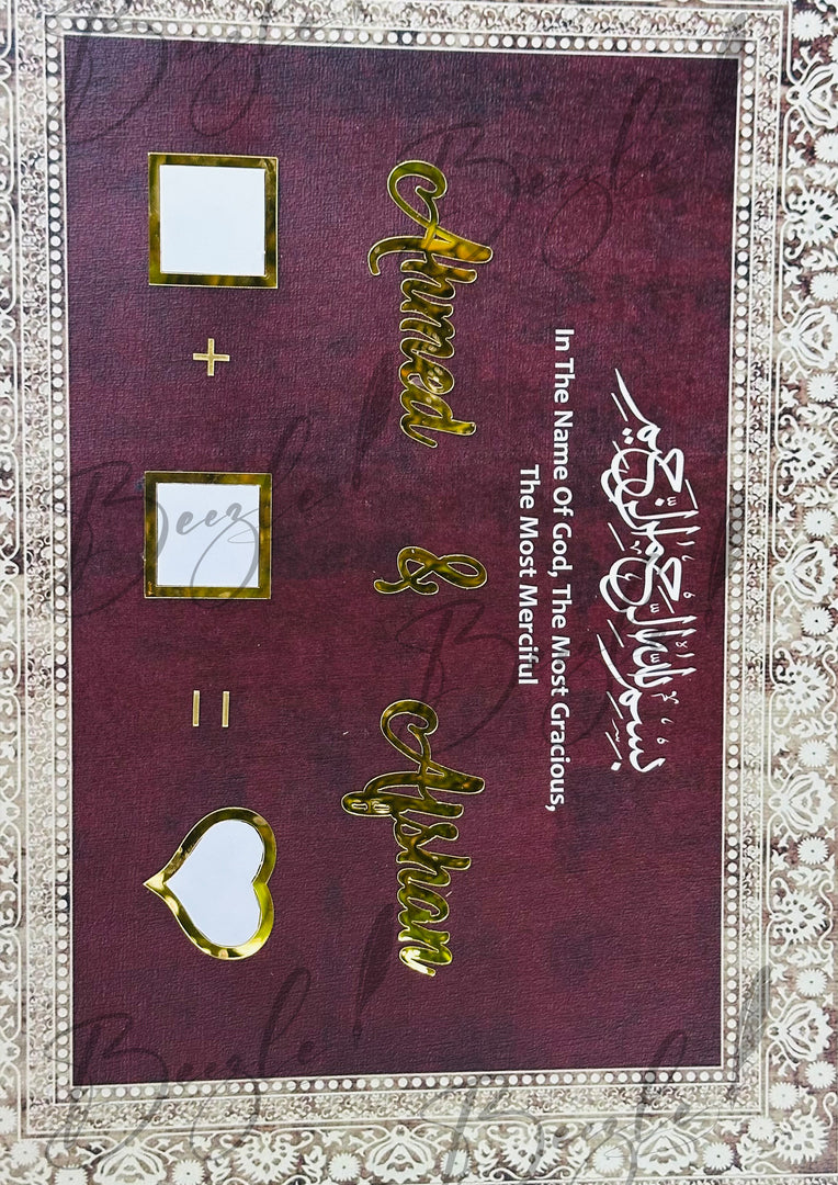 The Premium Three Side Nikkah Booklet With Attractive Design | NB-023