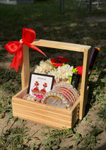 Load image into Gallery viewer, Red Traditional Festive Gift Basket  | GB-126
