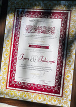 Load image into Gallery viewer, The Luxury Nikah Certificate With Golden Frame &amp; Unique Design | NC-178
