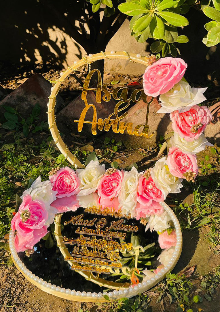 Floral Mirror Ring Tray | NT-035